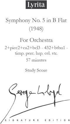 George LLoyd (1913-1998) - Symphony No. 5 - Study Score (Signature Edition)