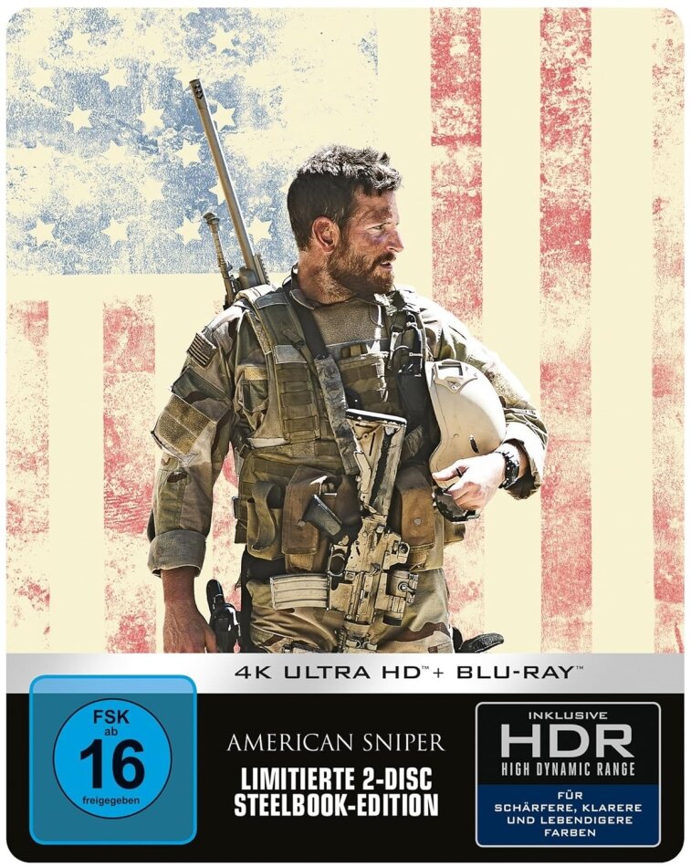 American Sniper (2014) Limited Edition, Steelbook, 4K Ultra HD + Blu-ray