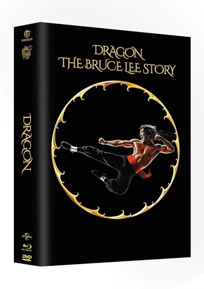Dragon - The Bruce Lee Story (1993) Cover B, + Comic, Limited Edition, Mediabook, Blu-ray + DVD