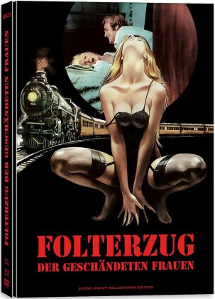 Folterzug der geschändeten Frauen (1977) (Cover C, Limited Collector's Edition, Mediabook, Uncut, Blu-ray + DVD)
