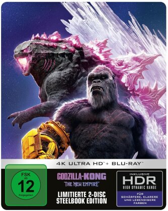 Godzilla x Kong: The New Empire (2024) (Limited Edition, Steelbook, 4K Ultra HD + Blu-ray)