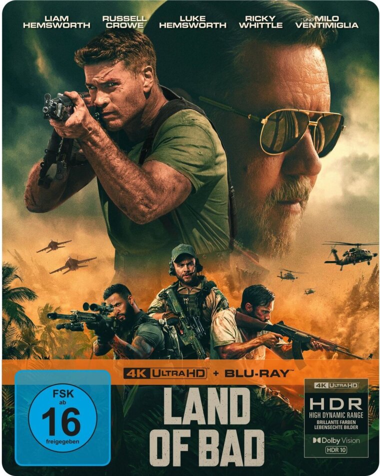 Land of Bad (2024) Édition Limitée, Steelbook, 4K Ultra HD + Blu-ray