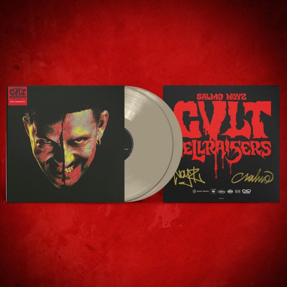 Salmo & Noyz - Cvlt - Hellraisers Autografado, Limited Edition, Gold Colored Vinyl, 2 LPs