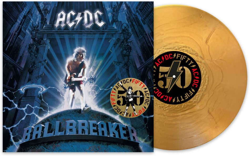 AC/DC - Ballbreaker 2024 Reissue, 50 Years Of Rock And Roll, Sony, Gold Nugget Vinyl, LP