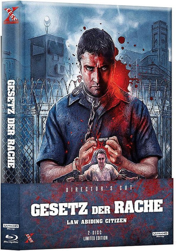Gesetz der Rache - Law Abiding Citizen (2009) Wattiert, Director's Cut, Limited Edition, Mediabook, 4K Ultra HD + Blu-ray