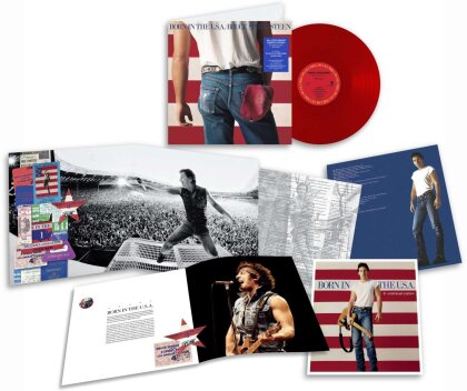 Bruce Springsteen - Born In The U.S.A. (2024 Reissue, + Lithograph, Gatefold, Expanded Gatefold Wallet Edition, &Eacute;dition 40&egrave;me Anniversaire, Red Vinyl, LP)