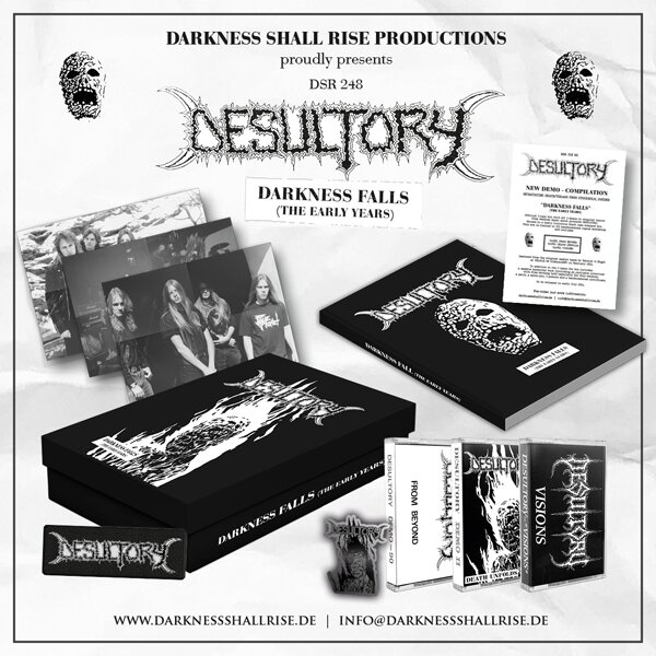 Desultory - Darkness Falls (The Early Years) 3-Tape Boxset, 3 Audio cassettes + Book