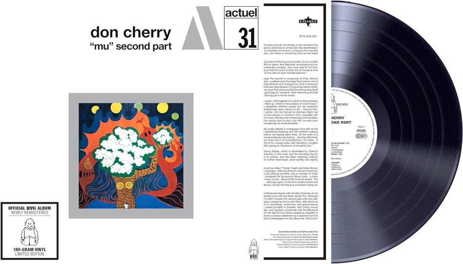 Don Cherry (1936-1995) - Mu: Second Part 2024 Reissue, Charly Records, Black Vinyl, LP