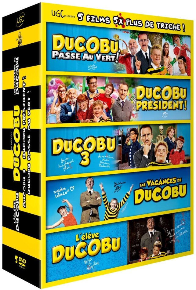 Ducobu 1-5 - L’élève Ducobu / Les vacances de Ducobu / Ducobu 3 / Ducobu Président ! / Ducobu passe au vert ! 5 DVD