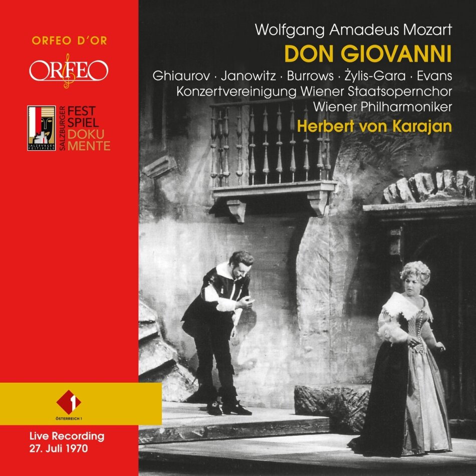 Ghiaurov, Janowitz, Wolfgang Amadeus Mozart (1756-1791), Herbert von Karajan & Wiener Philharmoniker - Don Giovanni 2024 Reissue, Orfeo, 3 CDs