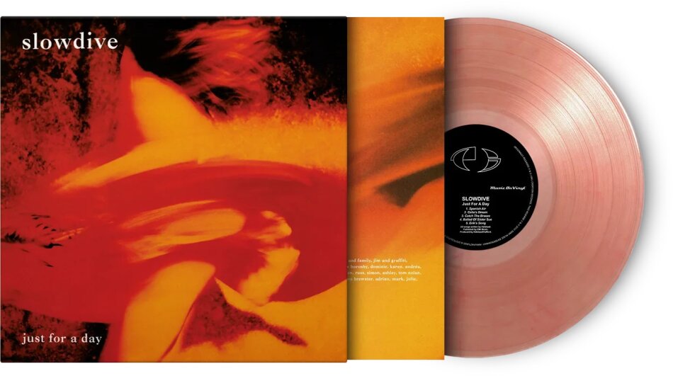 Slowdive - Just For A Day 2024 Reissue, Limited Edition, Translucent Red Marbled Vinyl, LP