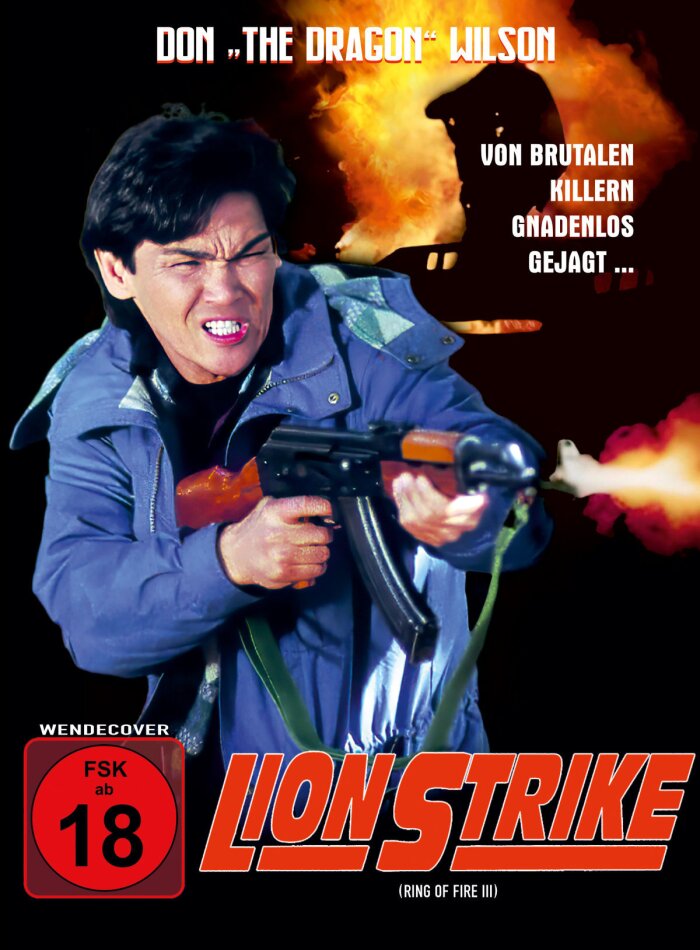 Lion Strike - Ring of Fire 3 (1994) Cover B, Limited Edition, Mediabook, Uncut, Blu-ray + DVD
