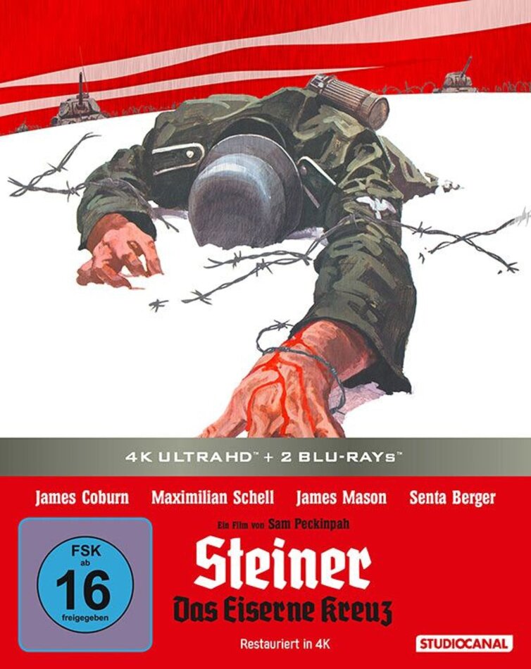Steiner - Das Eiserne Kreuz (1977) Édition Limitée, Version Restaurée, Steelbook, 4K Ultra HD + 2 Blu-ray