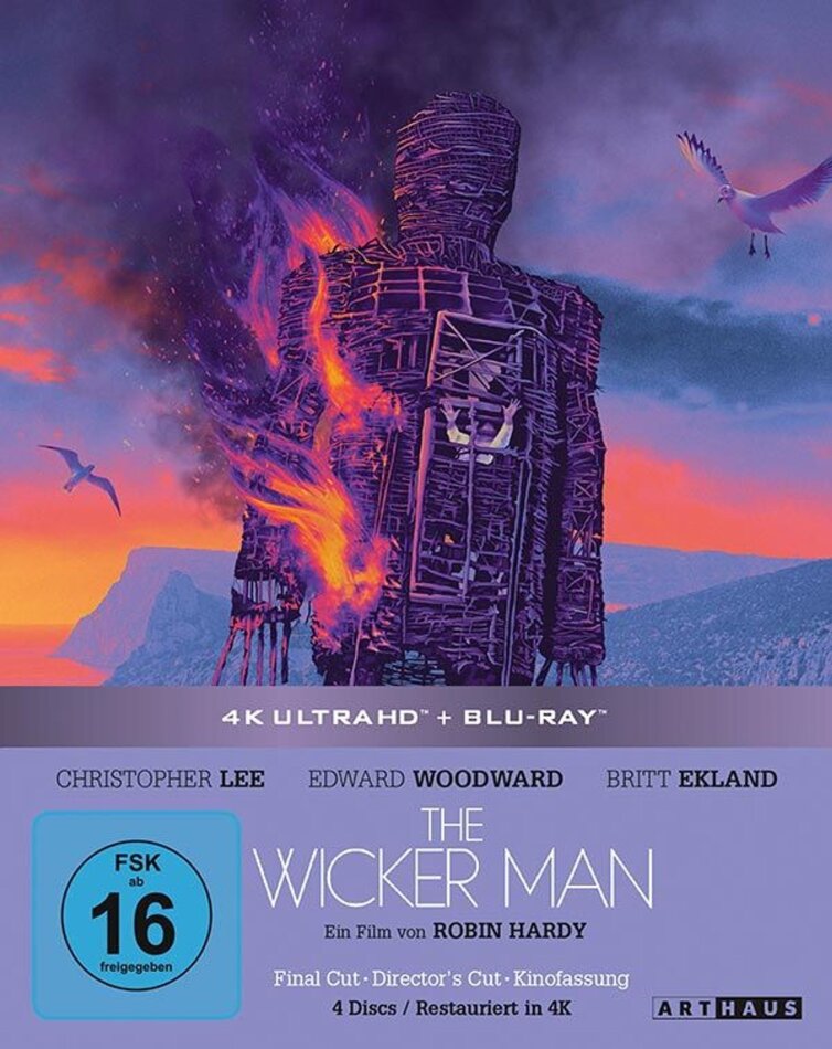 The Wicker Man (1973) Final Cut, Arthaus, Director's Cut, Cinema Version, Limited Edition, Restored, Steelbook, 2 4K Ultra HDs + 2 Blu-rays