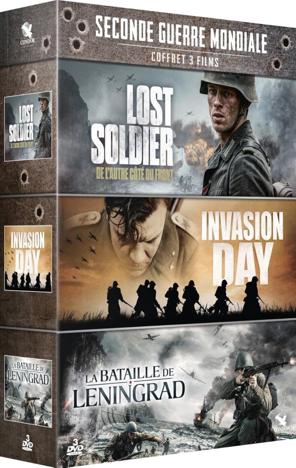Seconde Guerre Mondiale - Lost Soldier / Invasion Day / La bataille de Leningrad 3 DVD