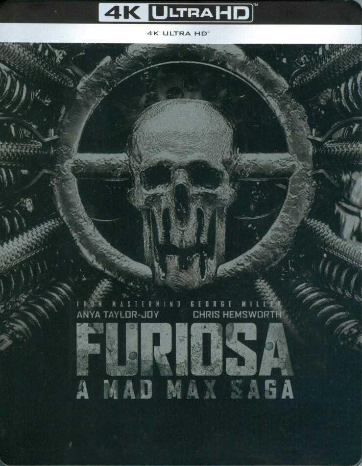 Furiosa: A Mad Max Saga (2024) Black & Chrome, Edizione Limitata, Steelbook, 4K Ultra HD + Blu-ray