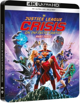 Justice League: Crisis on Infinite Earths - Part Three (2024) (&Eacute;dition Limit&eacute;e, Steelbook, 4K Ultra HD + Blu-ray)