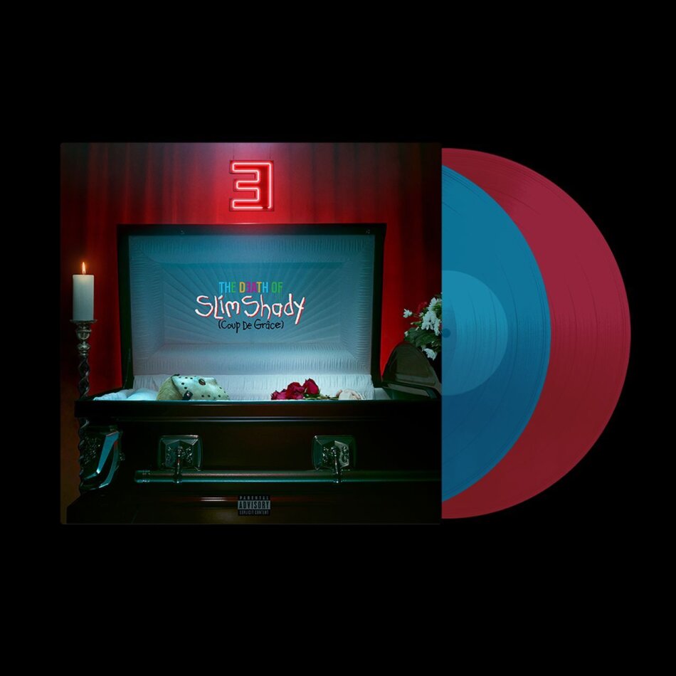 Eminem - The Death of Slim Shady (Coup De Grâce) Indie Exclusive, Gatefold, Translucent Sea Blue/Rube Red Vinyl, 2 LP