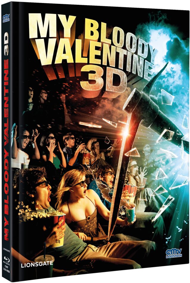 My Bloody Valentine 3D (2009) Cover B, Limited Edition, Mediabook, Uncut, Blu-ray 3D (+2D) + DVD