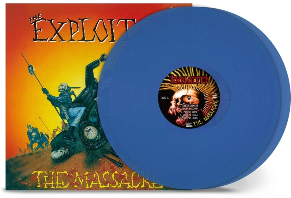 The Exploited - The Massacre 2024 Reissue, Nuclear Blast, Transparent Blue Vinyl, 2 LP