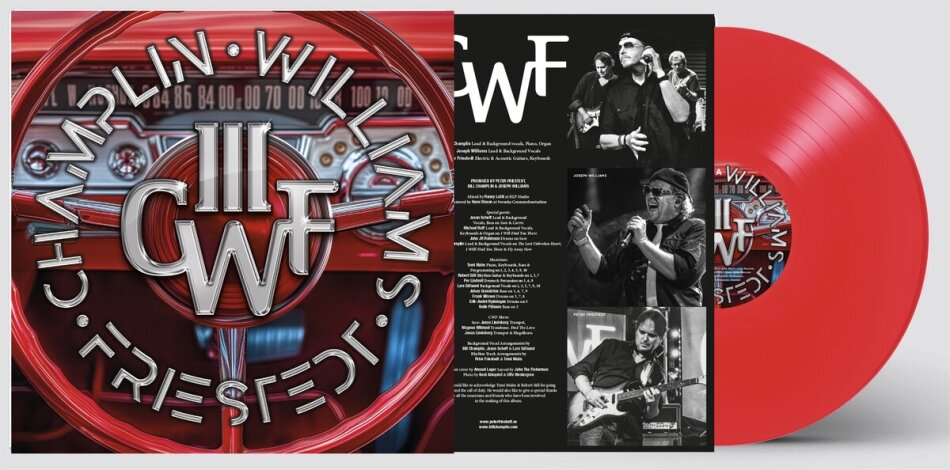 Champlin - Williams - Friestedt, Bill Champlin (Ex-Chicago), Joseph Williams (Toto) & Peter Friestedt - CWF III Limited Edition, Red Vinyl, LP