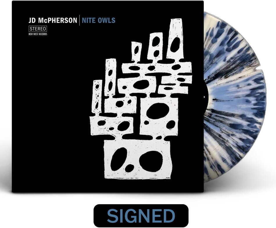 JD McPherson - Nite Owls Indies Exclusive, White / Black & Blue Nite Owl Splatter Vinyl, LP