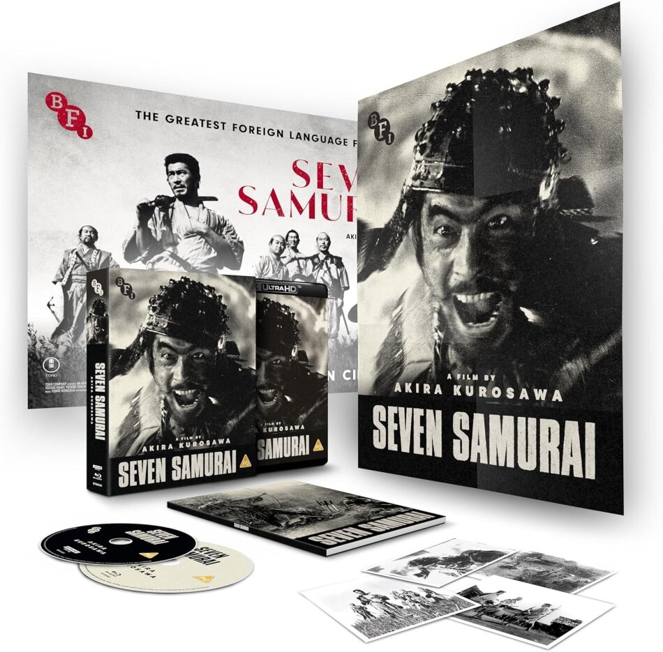 Seven Samurai (1954) b/w, Limited Edition, Restored, 4K Ultra HD + Blu-ray