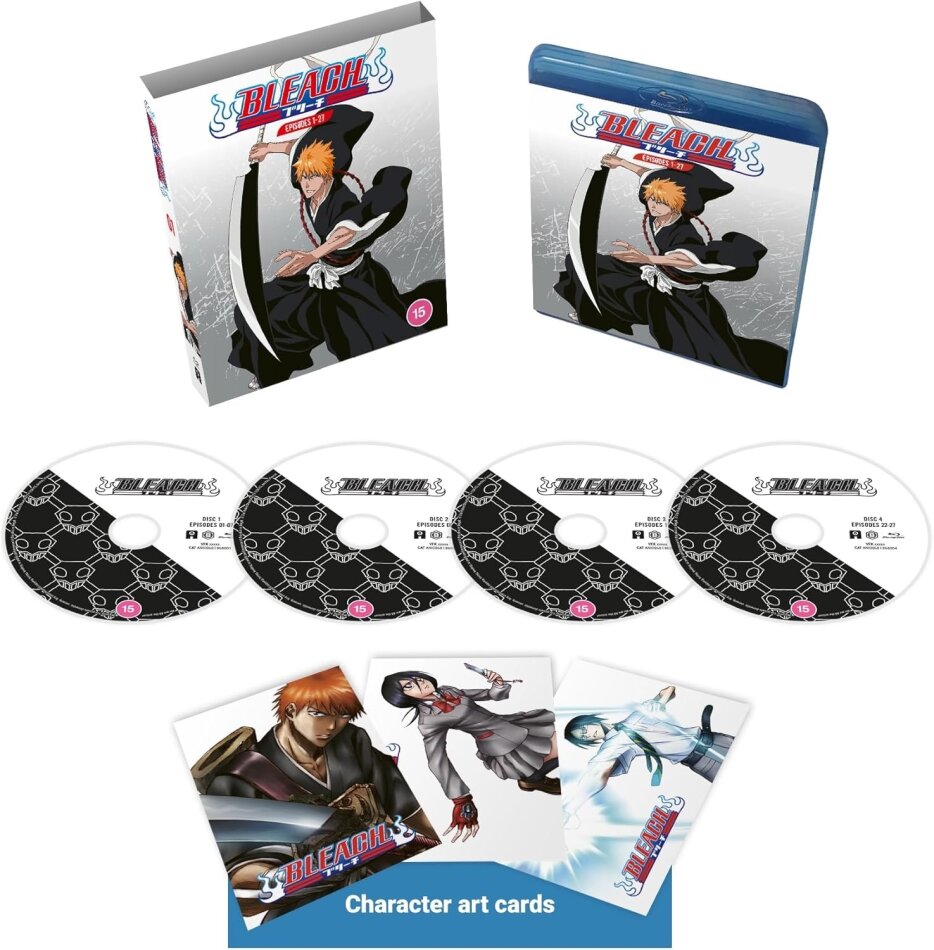 Bleach - Part 1: Episodes 01-27 Limited Standard Edition, 4 Blu-ray