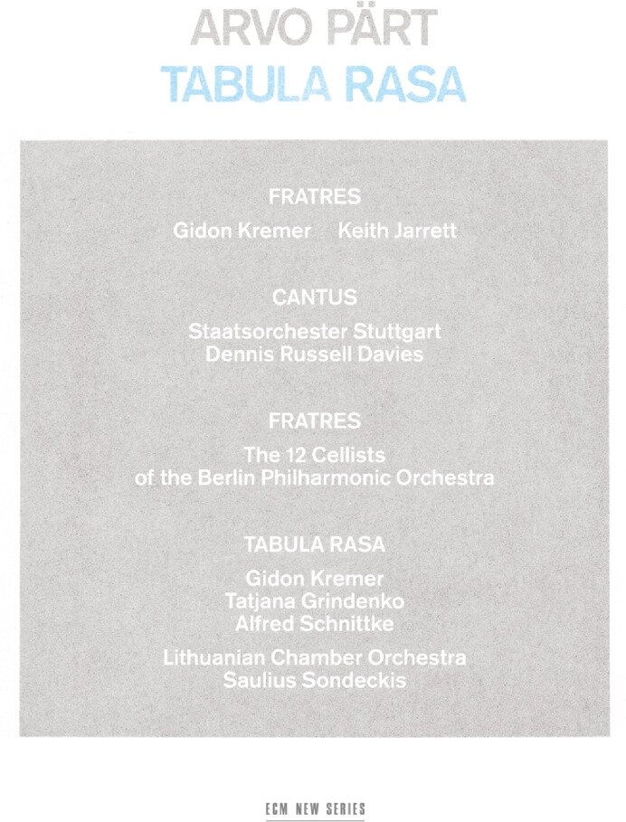 Gidon Kremer, Keith Jarrett, Dennis Russel Davies, Die 12 Cellisten der Berliner Philharmonika & Arvo Pärt (*1935) - Tabula Rasa 2024 Reissue, Universal Japan, Japan Edition