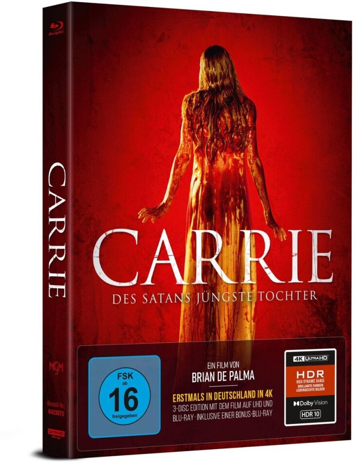 Carrie - Des Satans jüngste Tochter (1976) Étui, Édition Collector Limitée, Mediabook, 4K Ultra HD + 2 Blu-ray