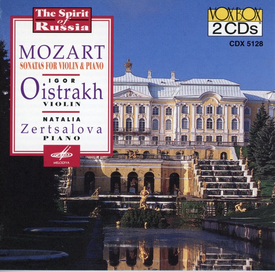 Wolfgang Amadeus Mozart (1756-1791), Igor Oistrakh & Natalia Zertsalova - Sonatas For Violin & Piano 2 CD
