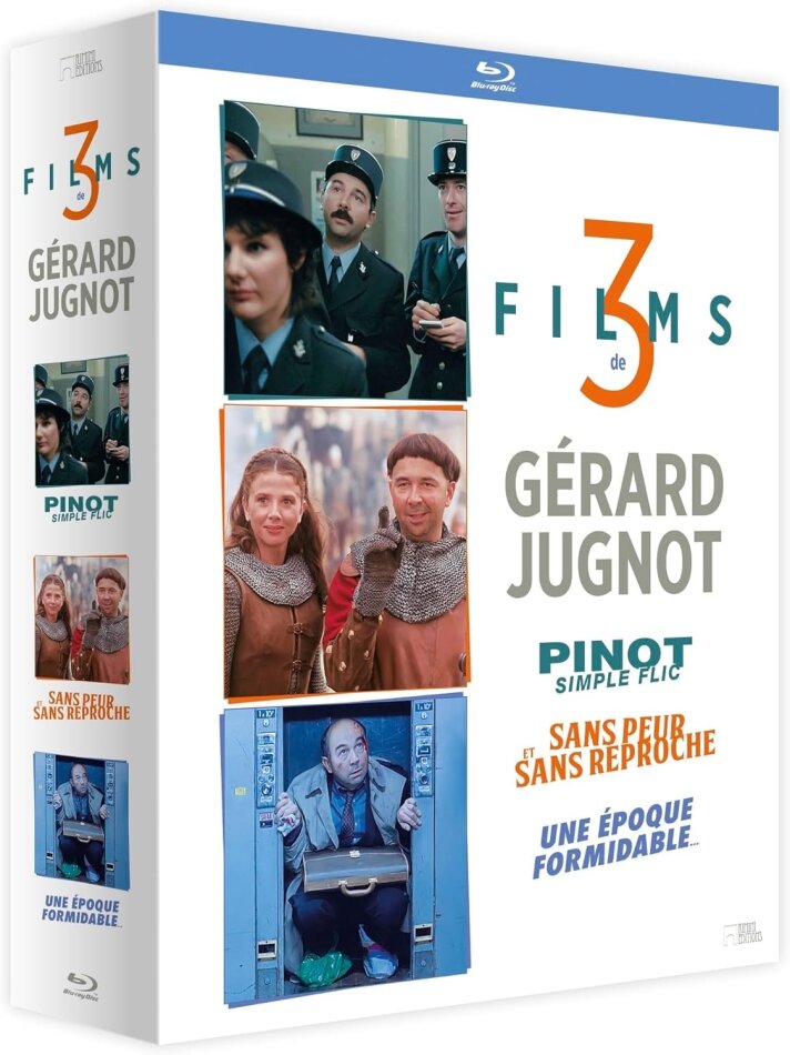3 films de Gérard Jugnot - Pinot simple flic / Sans peur et sans reproche / Une époque formidable 3 Blu-ray
