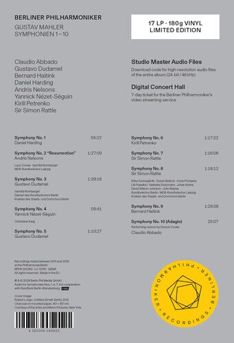 Berliner Philharmoniker & Gustav Mahler (1860-1911) - Symphonies Nos. 1-10 17 LPs