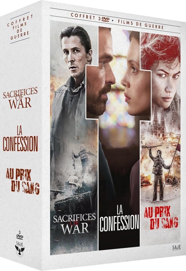 Coffret films de guerre - Sacrifices of War / La Confession / Au prix du sang 3 DVDs