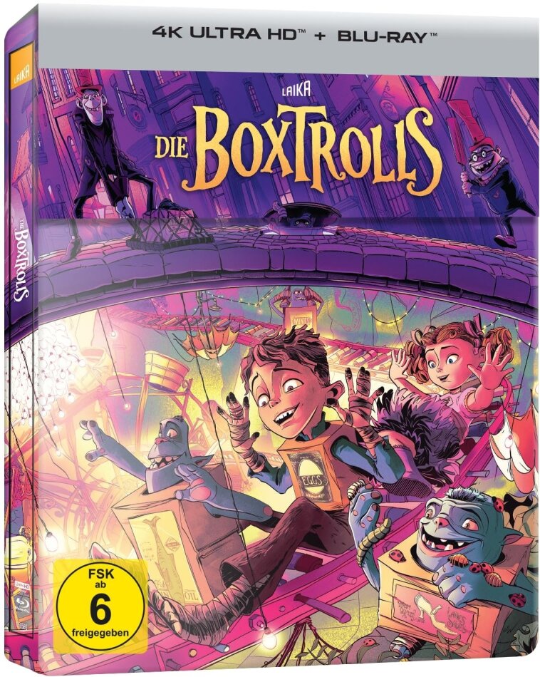 Die Boxtrolls (2014) Limited Edition, Steelbook, 4K Ultra HD + Blu-ray