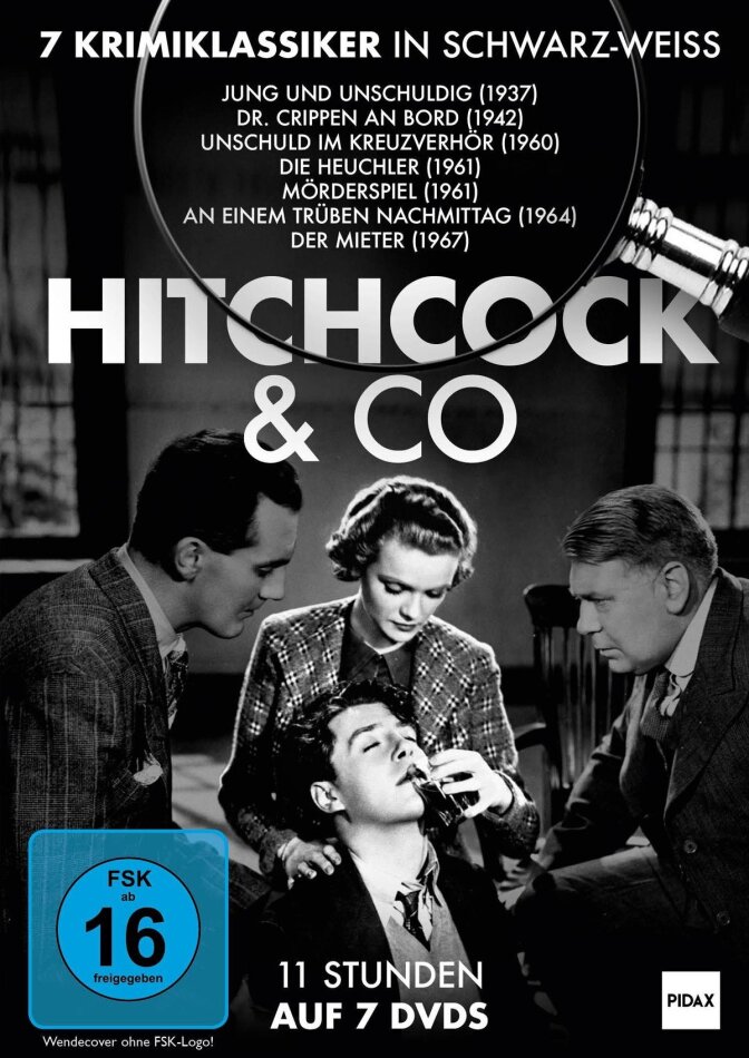 Hitchcock & Co. - 7 Krimiklassiker in Schwarz-Weiss b/w, 7 DVDs
