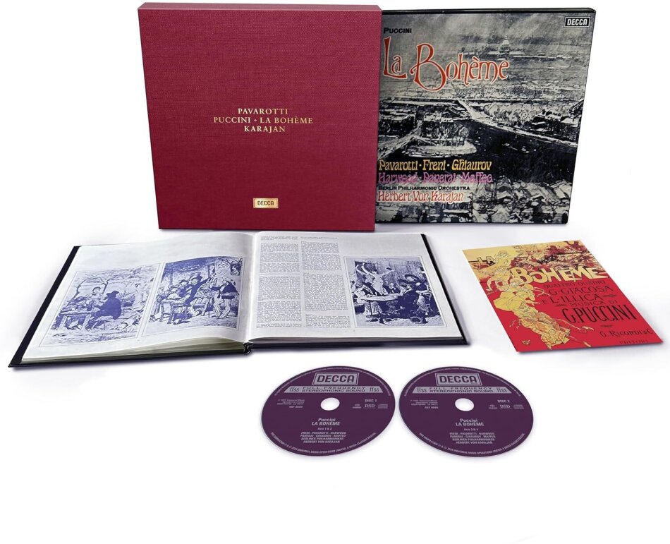 Giacomo Puccini (1858-1924), Herbert von Karajan, Luciano Pavarotti & Berliner Philharmoniker - La Boheme 2 Hybrid SACDs