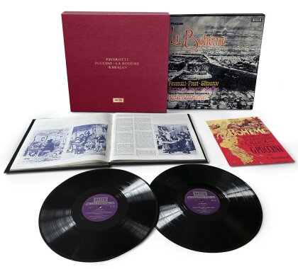 Giacomo Puccini (1858-1924), Herbert von Karajan, Luciano Pavarotti & Berliner Philharmoniker - La Boheme (Deluxe Edition, Limited Edition, 2 LPs)