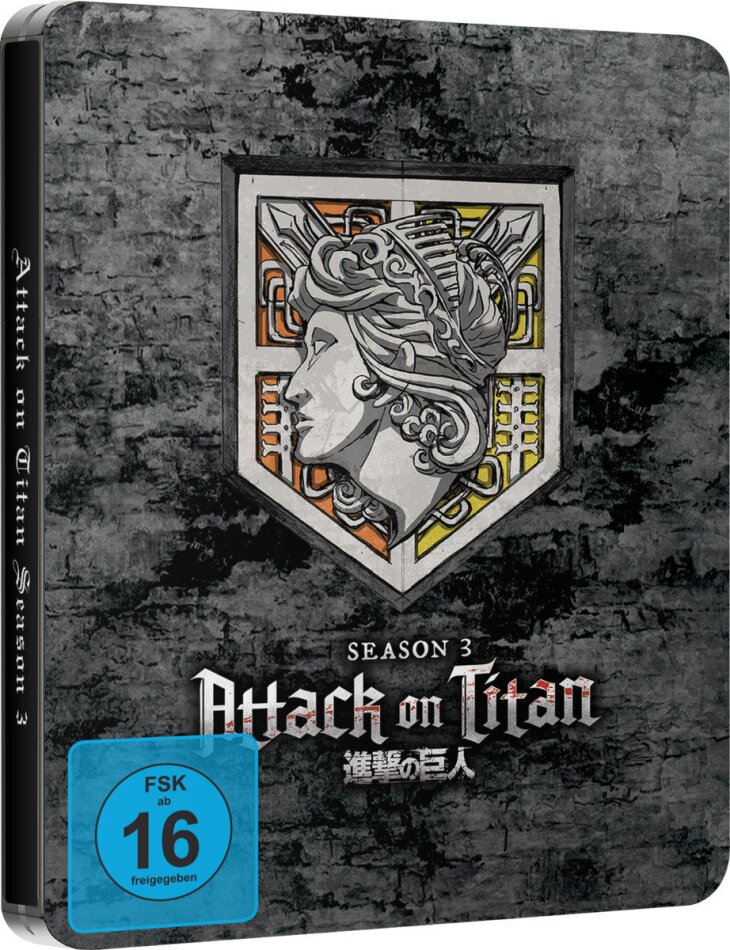 Attack on Titan - Staffel 3 Complete edition, Limited Edition, Steelbook, 4 DVDs