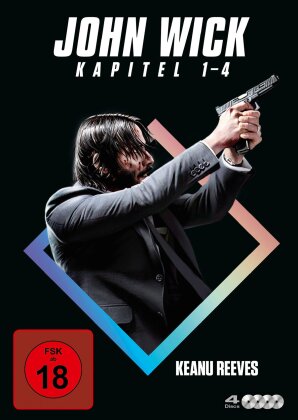 John Wick: Kapitel 1-4 (Neuauflage, 4 DVDs)