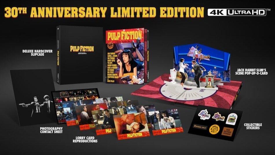 Pulp Fiction (1994) + Goodies, 30th Anniversary Edition, Limited Collector's Edition, 4K Ultra HD + Blu-ray