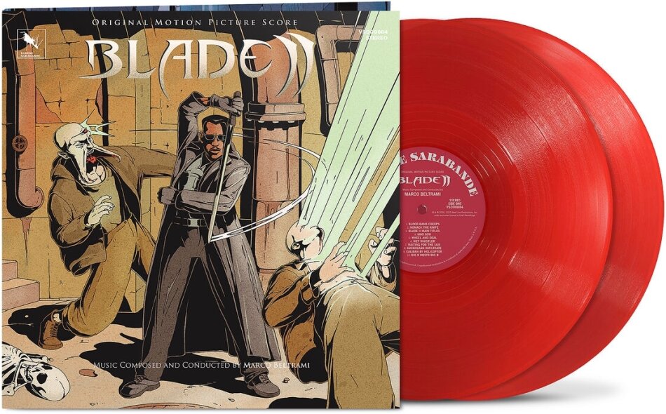 Marco Beltrami - Blade II - OST Gatefold, Expanded Gatefold Wallet Edition, Deluxe Edition, Ruby Red Vinyl, 2 LPs