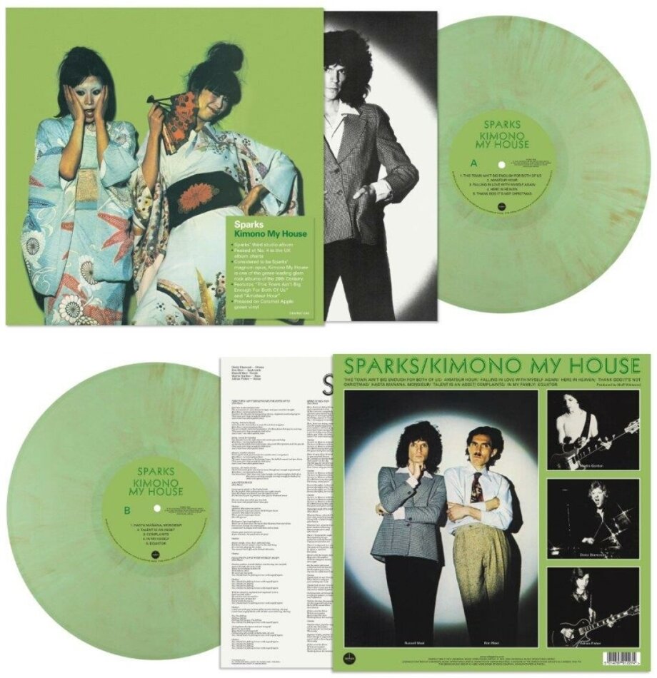 The Sparks - Kimono My House 2024 Reissue, Demon Records, Édition 50ème Anniversaire, Brown/Green Vinyl, LP