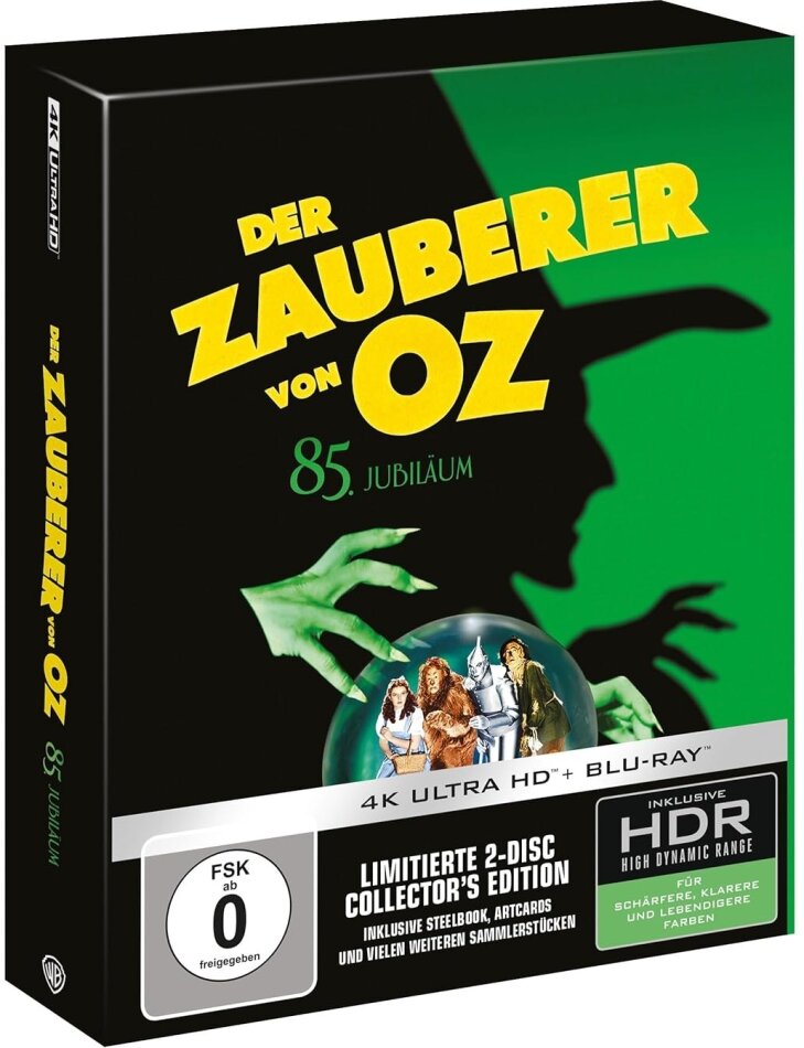 Der Zauberer von Oz (1939) 85th Anniversary Edition, Slipcase, Ultimate Collector's Edition, Limited Edition, Steelbook, 4K Ultra HD + Blu-ray