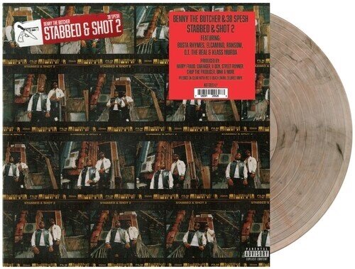 Benny The Butcher & 38 SPESH - Stabbed & Shot 2 Limited Edition, Black/Red/Clear Vinyl, LP