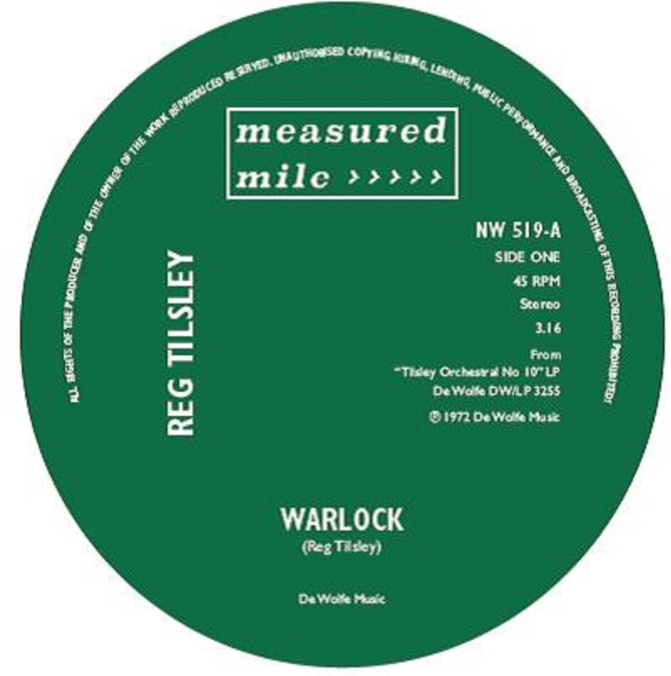 Reg Tilsley - Warlock 7" Single