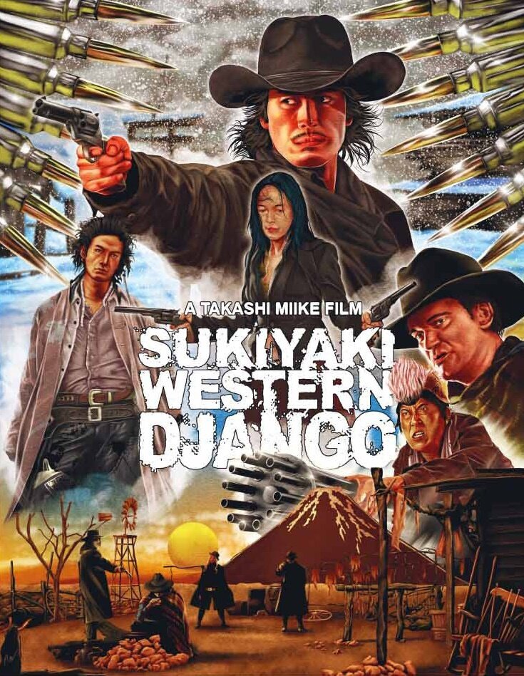 Sukiyaki Western Django (2007) Full Sleeve Scanavo-Box, Lucky 7 Art Collection, + Bierfilz, + Poster, Édition Collector Limitée, Blu-ray + 2 DVD