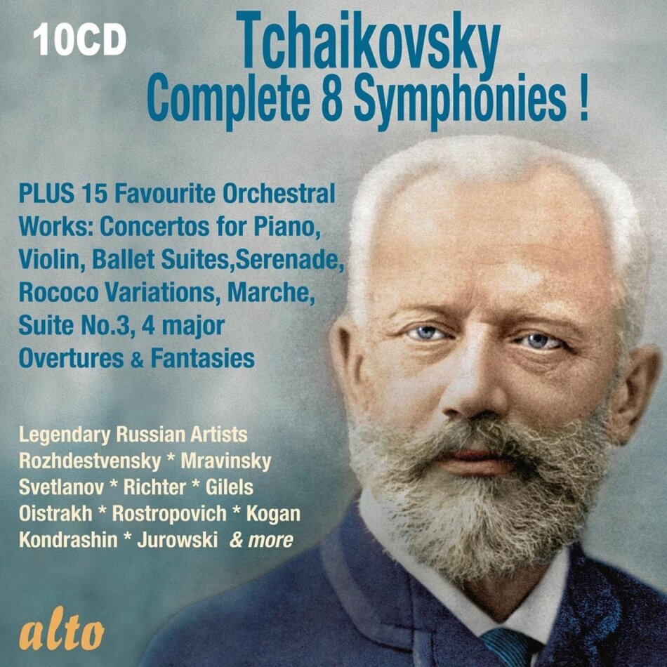 Gennadi Rozhdestvensky, Evgeny Mravinsky, Pyotr Ilyich Tchaikovsky & Evgeny Svetlanov - Complete 8 Symphonies 10 CD