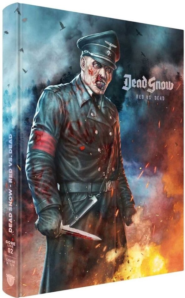 Dead Snow 2 - Red vs. Dead (2014) Glanzlack, Cover B, Limited Collector's Edition, Mediabook, Blu-ray + DVD