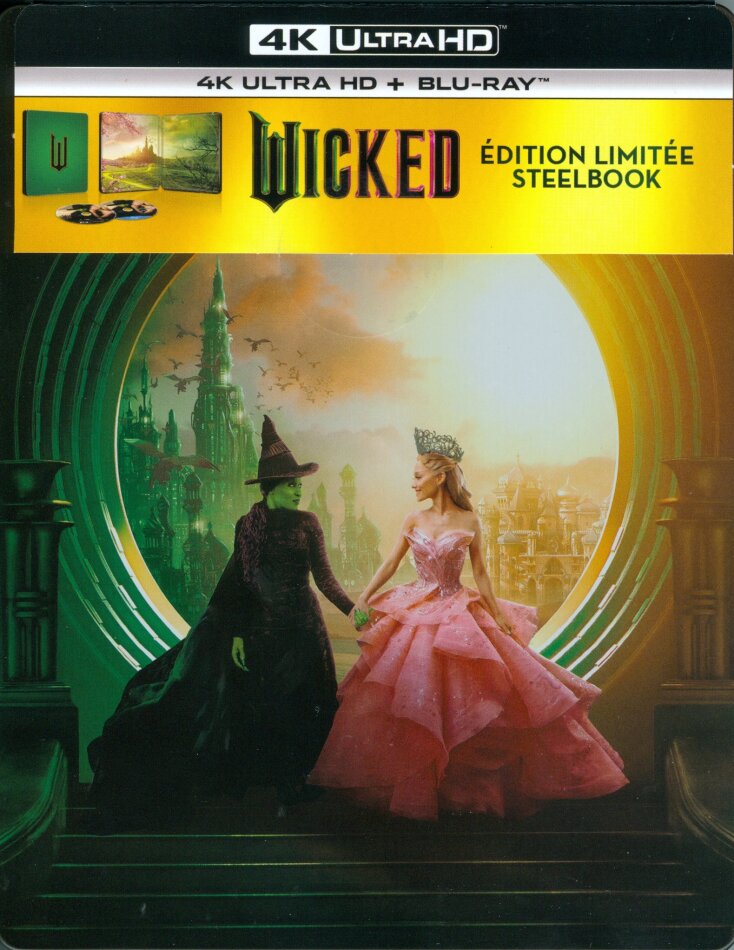 Wicked: Partie 1 (2024) Édition Limitée, Steelbook, 4K Ultra HD + Blu-ray